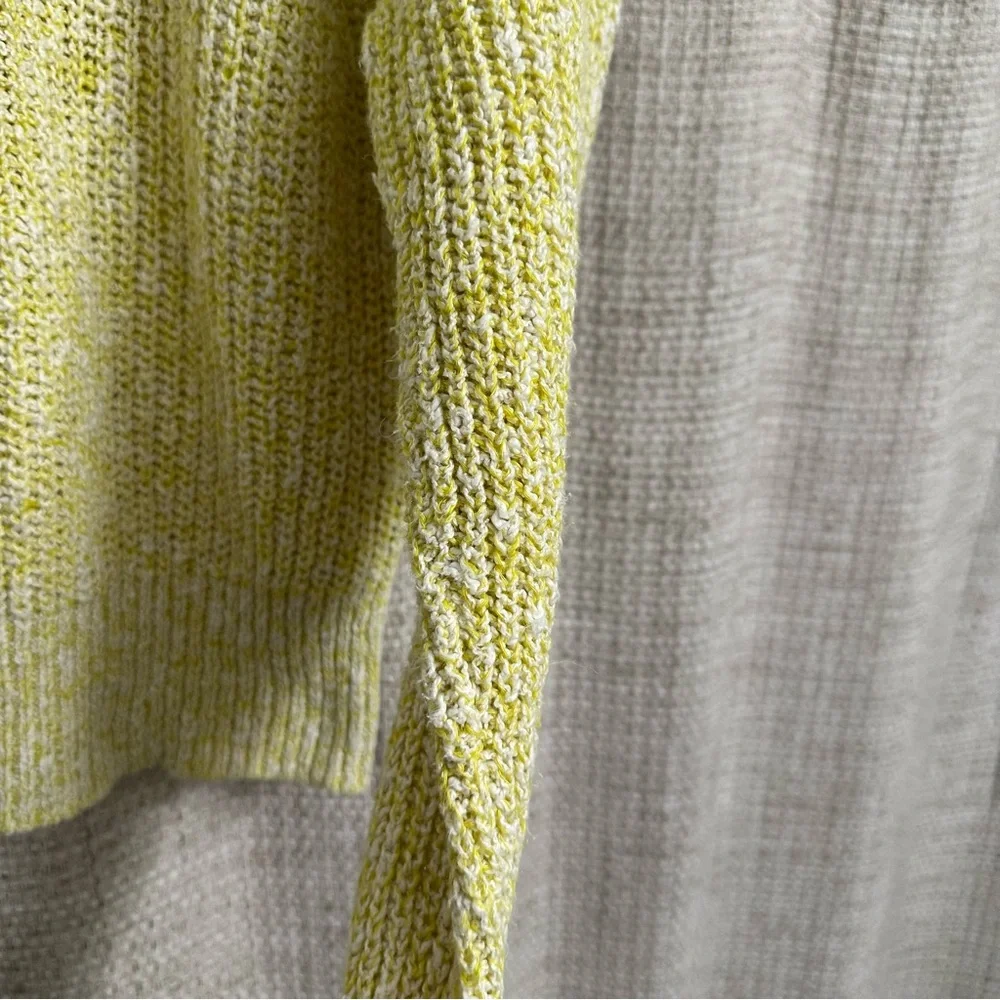 Free People Electric City Knit Sweater Butter Yellow Size XS Cotton Linen Blend